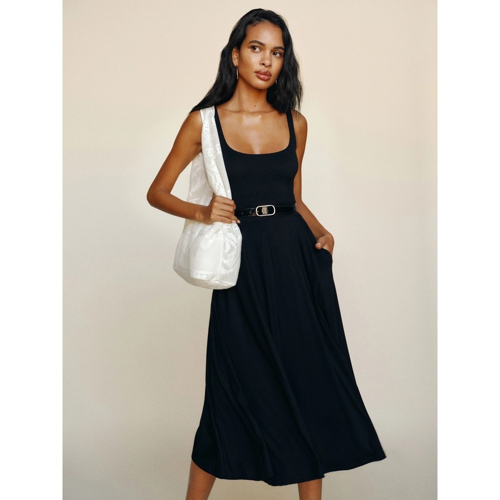Reformation‎ Rou Knit Dress Ballerina Fit & Flare Quiet Luxury